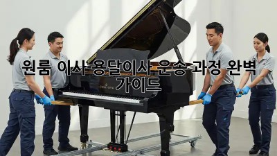 원룸 이사? 용달이사 운송 과정 완벽 가이드!